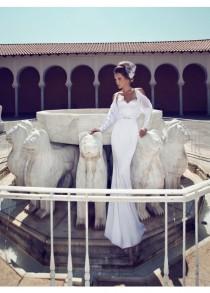 wedding photo -  Sweetheart Stain with Long Sleeves Jacket Mermaid Style Wedding Dresses
