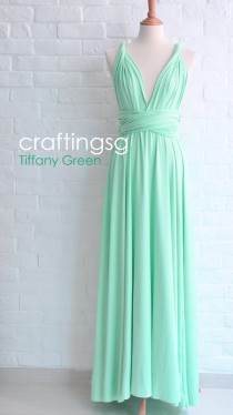 wedding photo - Bridesmaid Dress Infinity Dress Seafoam Green Floor Length Wrap Convertible Dress Wedding Dress