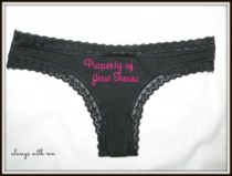 wedding photo - Embroidered Thong - Perfect for your special someone, Wedding or Homecoming