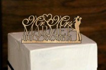 wedding photo -  fall sale Rustic Wedding Cake Topper - Personalized Monogram Cake Topper - Mr and Mrs - Cake Decor - Bride and Groom