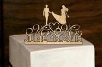 wedding photo -  fall sale Rustic Wedding Cake Topper - Personalized Monogram Cake Topper - Mr and Mrs - Cake Decor - Bride and Groom