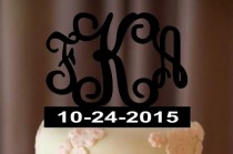 wedding photo -  fall sale personalize wedding cake topper Silhouette, bride and groom, silhouette wedding cake topper, Mr and Mrs, monogram cake topper