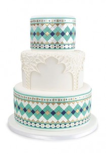 wedding photo - Mosaic-Inspired Wedding Cake