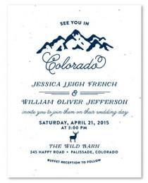 wedding photo - Mountains Wedding Invitations ~ In The Rockies