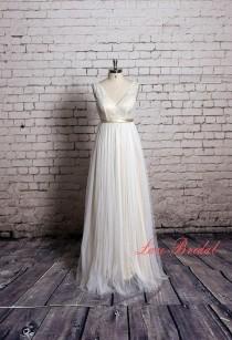 wedding photo - Custom,Sexy Style, Wedding Gown, Transparent Bodice Bridal Gown With V-Back Cut, Wedding Dress, A-line, Wedding Dress