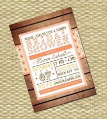 wedding photo - Bridal Shower Invitation - Wedding Shower, Birthday, ANY EVENT - Rustic Summer Sunflower Ribbon Typography Wood - Country, Printable