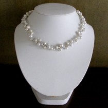 wedding photo - Bridal Pearl and Crystal Necklace