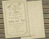 wedding photo - Once Upon a Time Engagement Party or Wedding Event Invitation with Envelopes