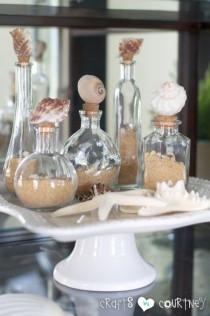 wedding photo - Easy-to Make Decorative Seashell Bottles
