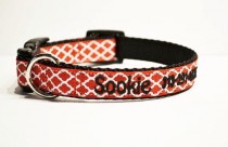 wedding photo - Personalized - Red Moroccan Dog Collar - Made to order