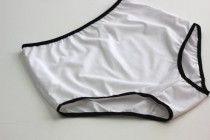 wedding photo - White cotton jersey High waist underwear set  - MADE TO ORDER