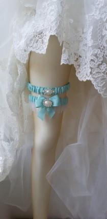 wedding photo -  Wedding leg garter, Wedding Leg Belt, Rustic Wedding Garter Set, Bridal Garter , İvory tulle, Ribbon Garters, Wedding Accessory