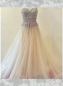 wedding photo - sparkles sequins bodice layers tulle ball gown wedding dress