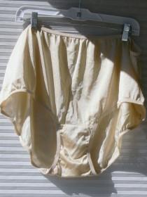 wedding photo - nylon  cream panties  size 11