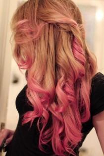wedding photo - How To Dye Pink Ombre Hair Extensions -