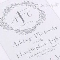 wedding photo - Printable Wedding Program - Calligraphy Monogram
