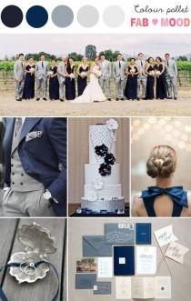 wedding photo - Navy Blue& Silver Inspiration Board