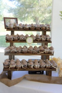 wedding photo - The Rustic Cupcake Stand And Cake Stand