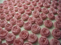 wedding photo - Wedding Paper Flowers...200 Piece Set of Custom Made Very Pretty Shabby Chic Scrapbook Paper Flower Rolled Roses