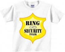 wedding photo - Personalized Ring Bearer Shirts and Ring Bearer Security Tshirts
