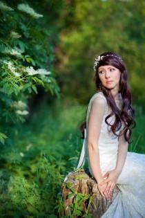 wedding photo - pearl headband, wedding bands, hair pearls, wedding tiaras, wedding crowns
