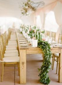 wedding photo - Wedding Trends : Table Garlands