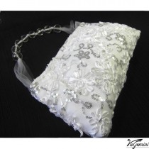 wedding photo - Wedding Bridal Purse Pouch Handbag Clutch with lace and embroidery