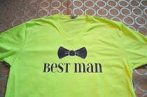 wedding photo - Bow Tie Best Man T-Shirt - Groomsmen T-Shirt - Bridal Party Shirts - Groomsmen Shirt - Best Man Shirt