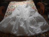 wedding photo - Vintage Crinoline for wedding gown- adds fullness and roundness to wedding gown or dress- also used in 50s-60s style "bombshell"- Size 14