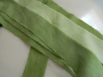 wedding photo - Celery and Asparagus - Hand dyed cotton ribbons - Bows, pew markers, weddings, parties, keep sake recyclable cotton ribbon - 4 yards