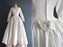 wedding photo - SALE 50s wedding dress / vintage 1950s wedding dress / Camilla