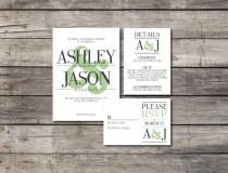 wedding photo - Wedding Invitation Set - Printable - Ampersand - Customizable
