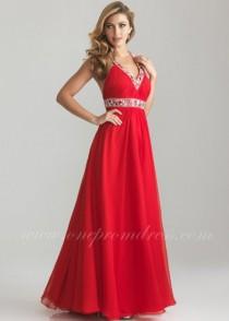 wedding photo -  Red Night Moves Beaded Neckline Prom Dress 6741 for Cheap