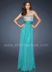 wedding photo -  Jungle Green La Femme 18528 Strapless Long Prom Gown