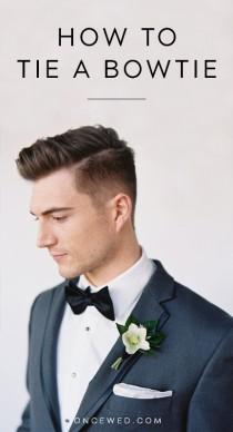wedding photo - How To Tie A Bow Tie Right And Easily 