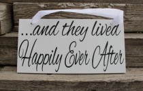 wedding photo - And they lived happily ever after sign-wedding prop-wedding sign-flower girl sign-Ring bearer sign-wedding aisle sign-reception decor