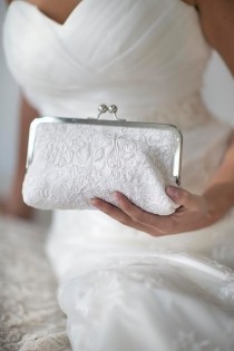 wedding photo - Ivory Bridal Clutch 