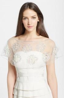 wedding photo - WEDDING BELLES NEW YORK Embroidered Capelet