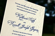wedding photo - Wedding Invitations Letterpress Blind Embossed Paisley
