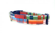 wedding photo - Plaid Dog Collar / Style: Lakeside Plaid / Boy Dog Collar / Wedding Dog Collar