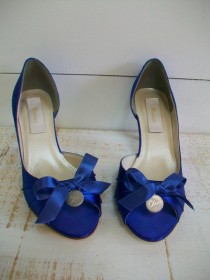 wedding photo - Blue Wedding Shoes - Paris Wedding - Parisian Wedding - Oui Charm Wedding Shoes - Over 100 Colors - Choose Your Heel Height - Wide Sizes