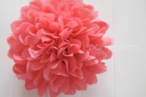 wedding photo - Island pink tissue paper pom .. party decor / wedding decoration
