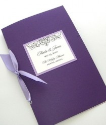 wedding photo - Embellished Booklet Wedding Program - Sample - Custom Colors