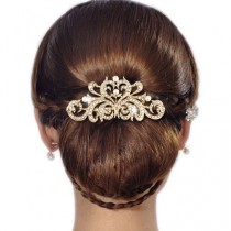 wedding photo - Bridal Hair Comb Wedding Hair Comb Crystal "Gold"  Wedding Hair Piece Bridal Jewelry Wedding Jewelry Bridal Accessories Style-164