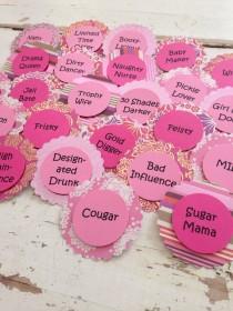 wedding photo - Bachelorette Party Brooch Pins. Nick Name Tags. Bride to be. Mommy to be. Birthday. Team.