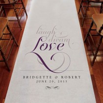 wedding photo - Expressions Personalized Aisle Runner