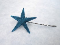 wedding photo - The Blue Mini Starfish Hair Pin