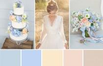 wedding photo - A Pretty Palette For A Blue And Peach Wedding