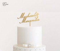 wedding photo - Custom name wedding cake topper by Oxee,personalized cake toppers