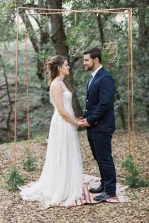 wedding photo - Natural Woodsy and Copper Wedding Inspiration 